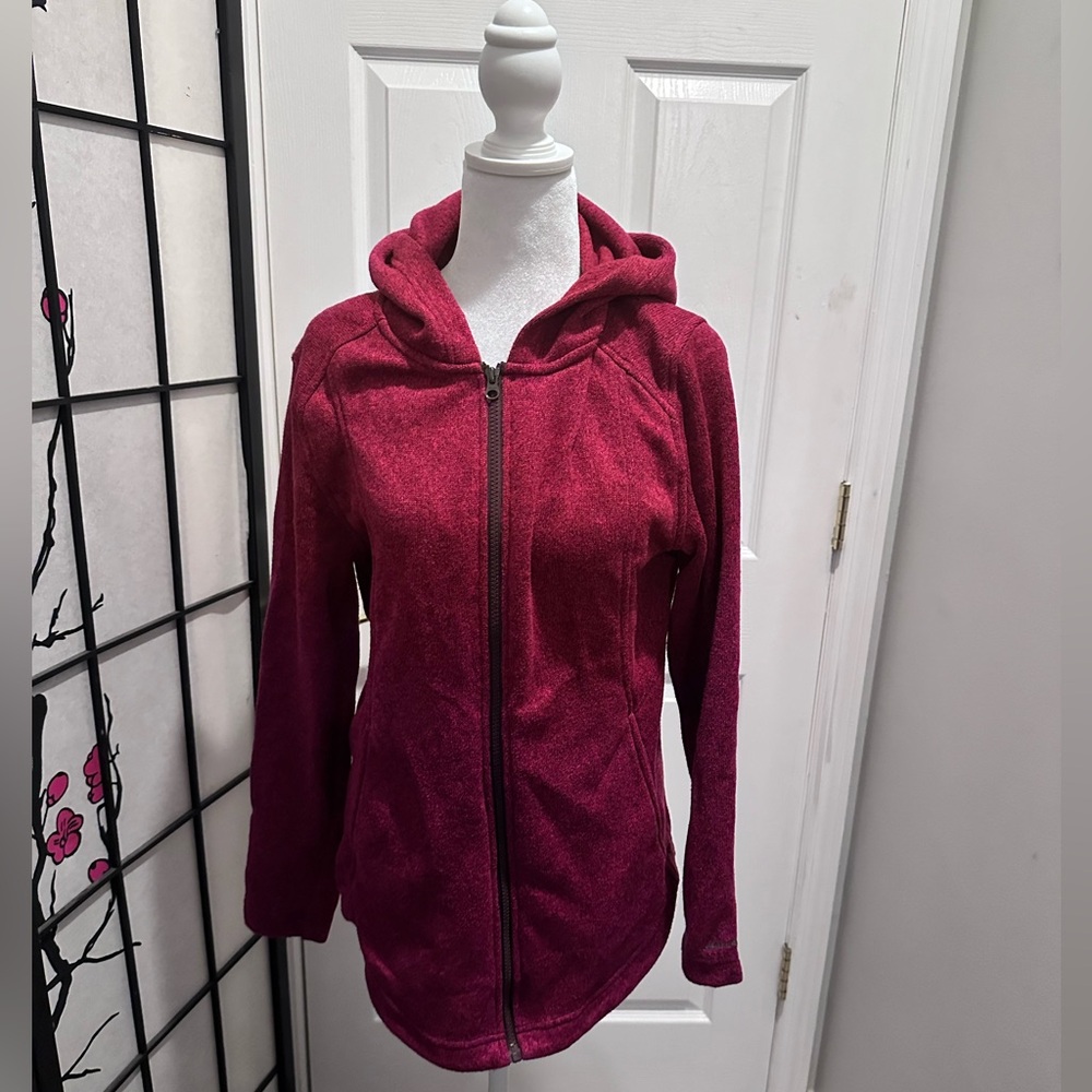 Eddie Bauer women’s zippered hoodie fuschia/pink size Large